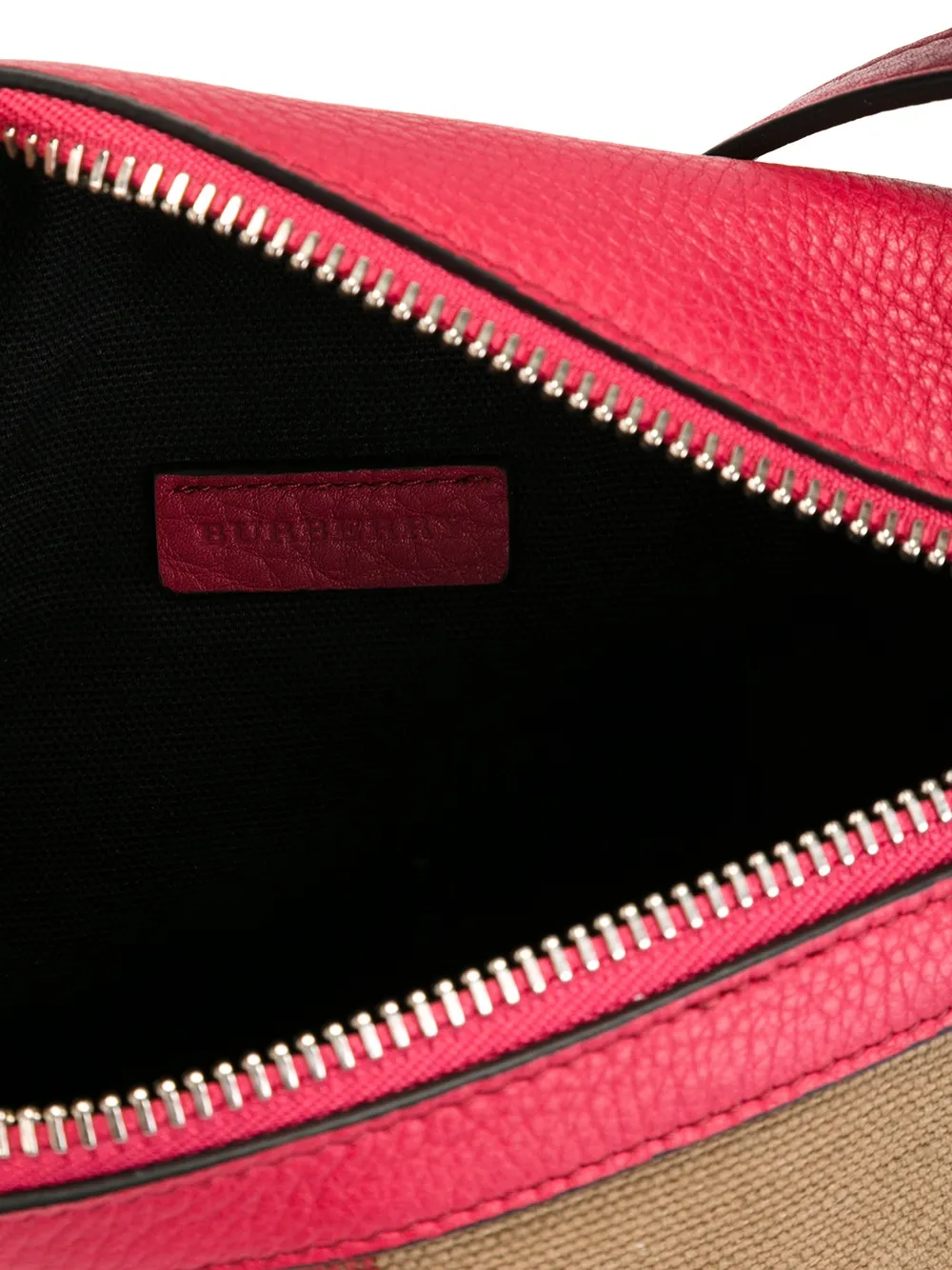 Burberry check canvas shoulder bag Roze
