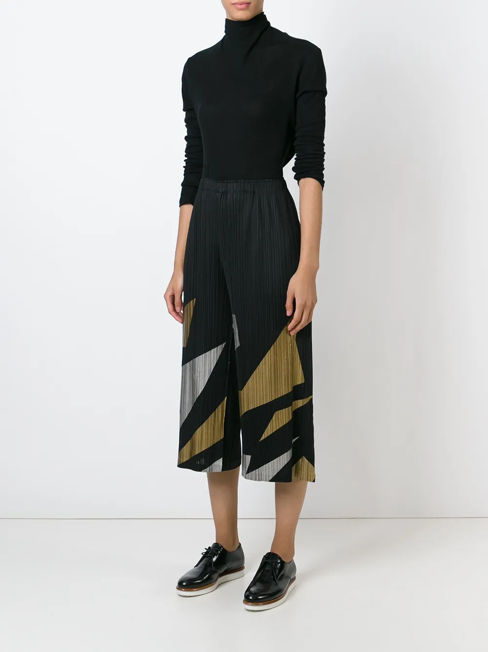 Pleats Please Issey Miyake pleated culottes - Zwart
