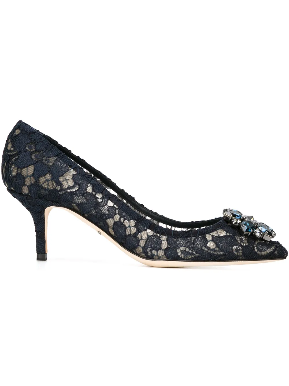 Image 1 of Dolce & Gabbana Rainbow Lace 60mm brooch-detail pumps