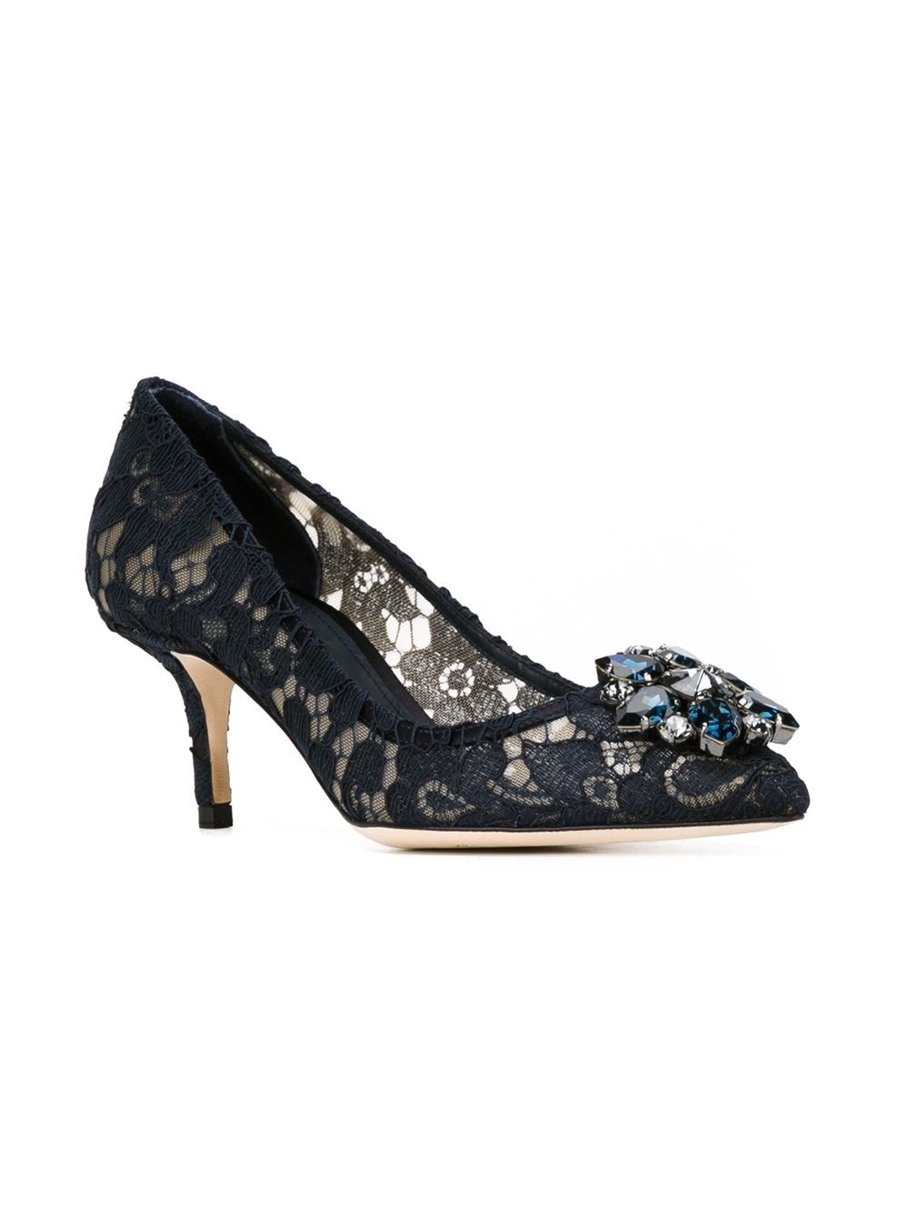 Image 2 of Dolce & Gabbana Rainbow Lace 60mm brooch-detail pumps