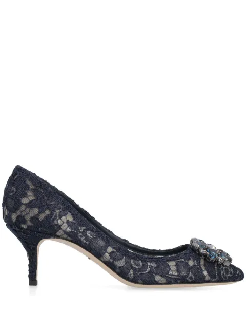 Dolce & Gabbana lace-detail 75mm heeled pumps