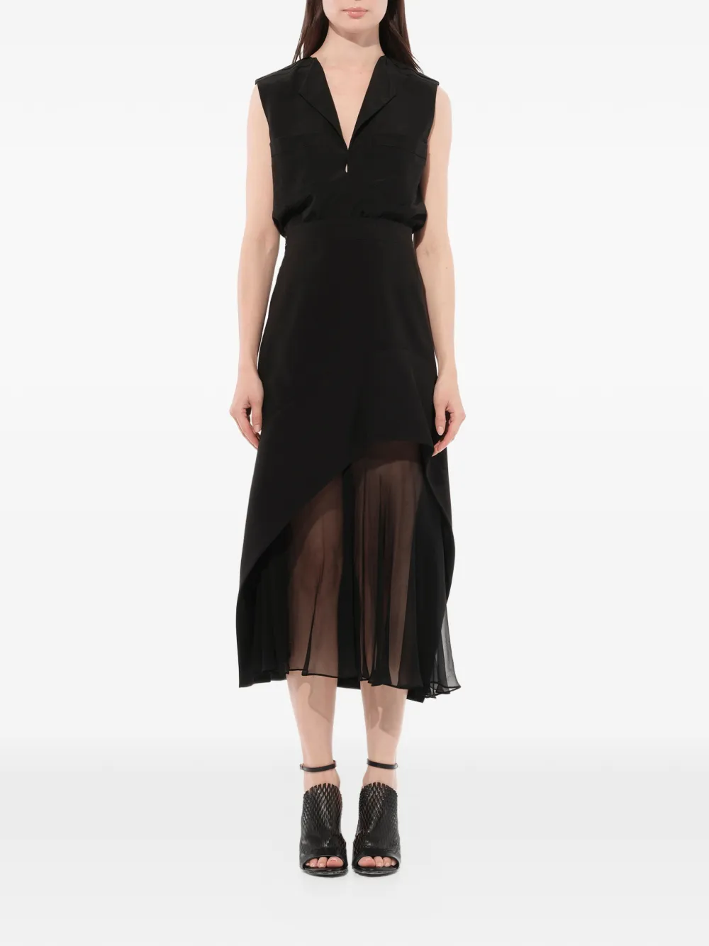  Givenchy Semi Transparenter Rock   Schwarz 