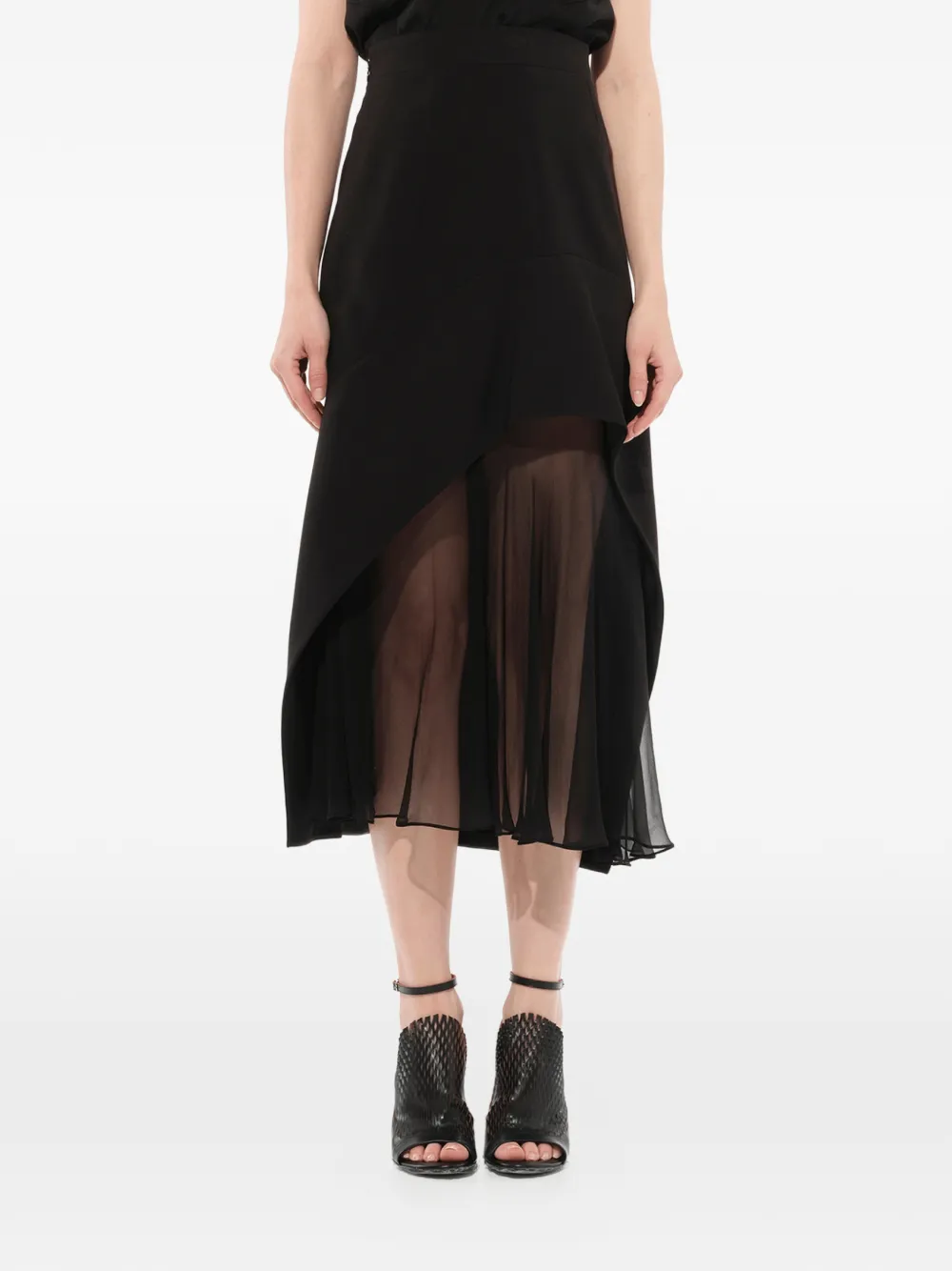 Givenchy sheer layer skirt - Nero