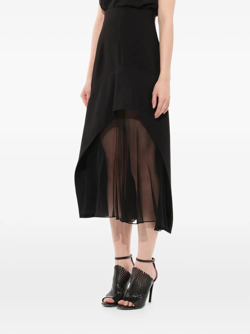  Givenchy Semi Transparenter Rock   Schwarz 