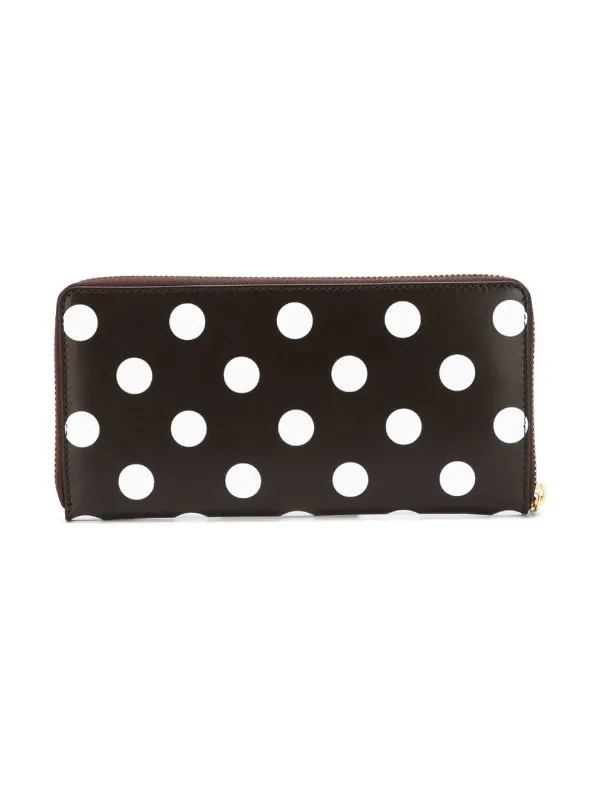 Comme Des Garçons Wallet Polka Dots Printed Wallet | Brown  