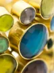 Vaubel 14kt gold multi stone circle cuff