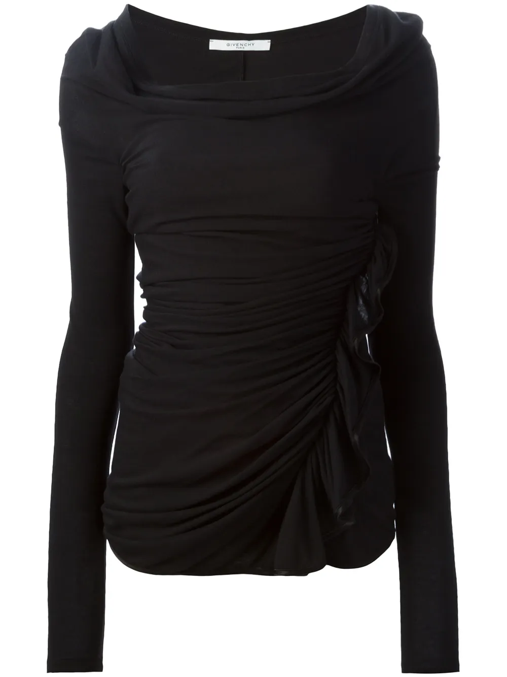 

Givenchy gathered ruffled top - Black