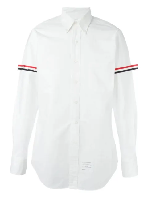 Thom Browne grosgrain-armband cotton shirt