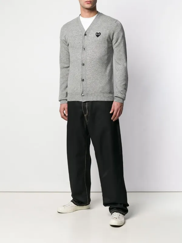 Comme Des Garçons Play Logo Patch v-neck Cardigan - Farfetch