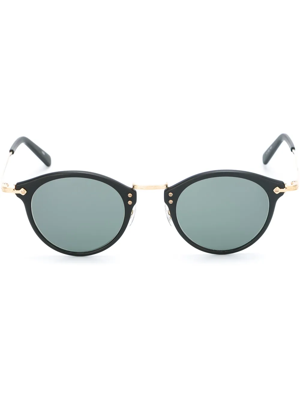 Masunaga round frame sunglasses | Black | Image 1