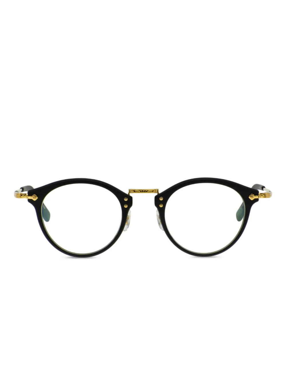 Masunaga round frame sunglasses | Black | Image 1