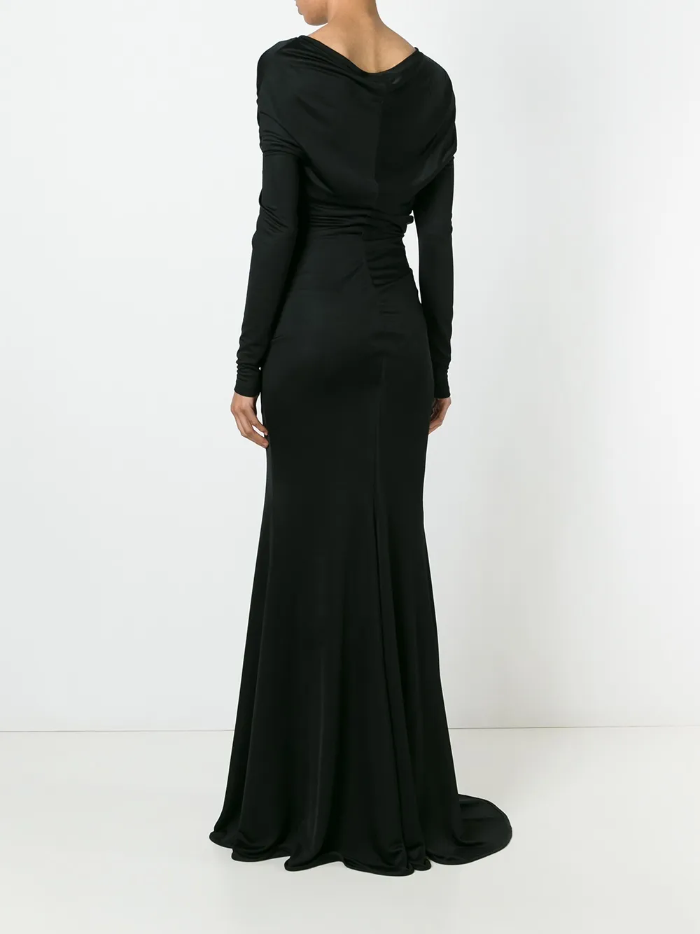 Givenchy gathered cascading gown Zwart