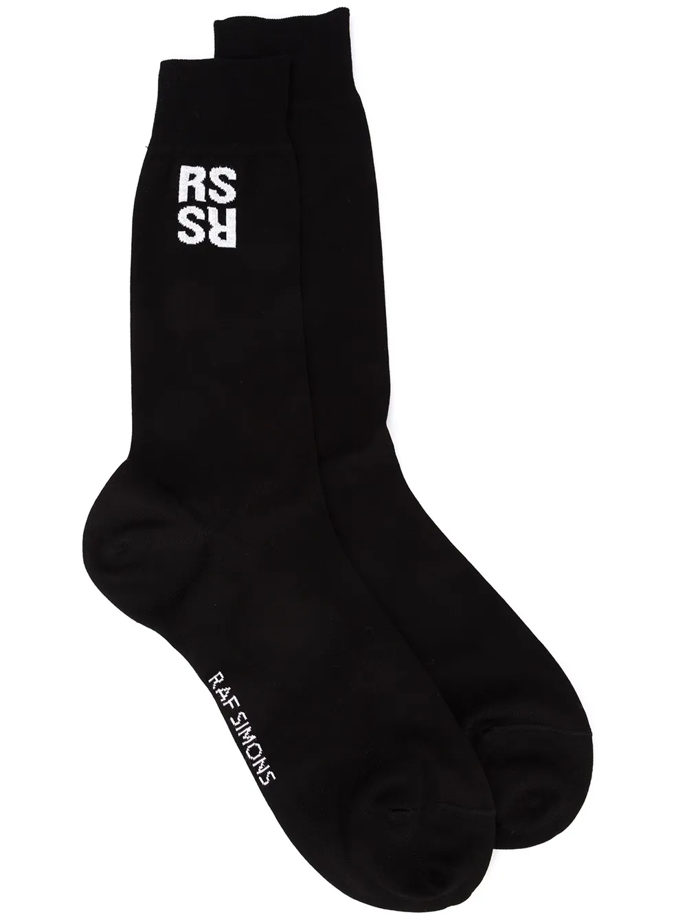 Raf Simons logo intarsia socks | Black | Image 1