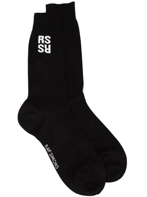 Raf Simons logo intarsia socks
