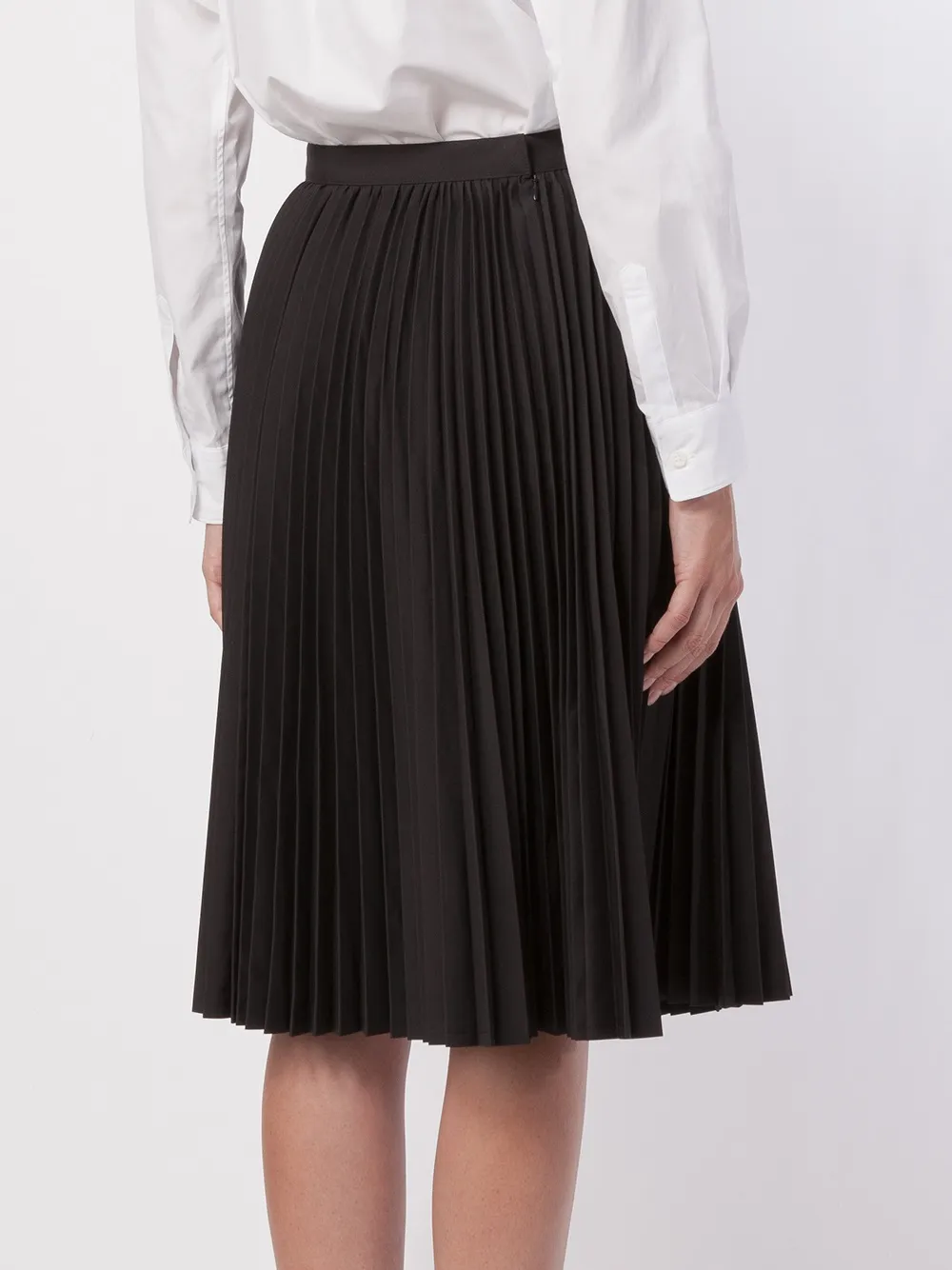 Junya Watanabe pleated midi skirt Zwart