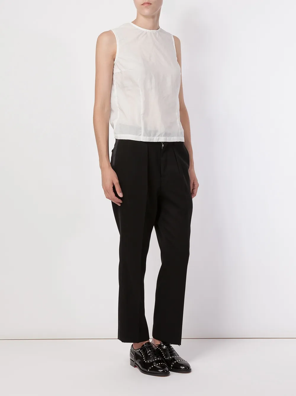 Comme Des Garçons round neck tank top Wit