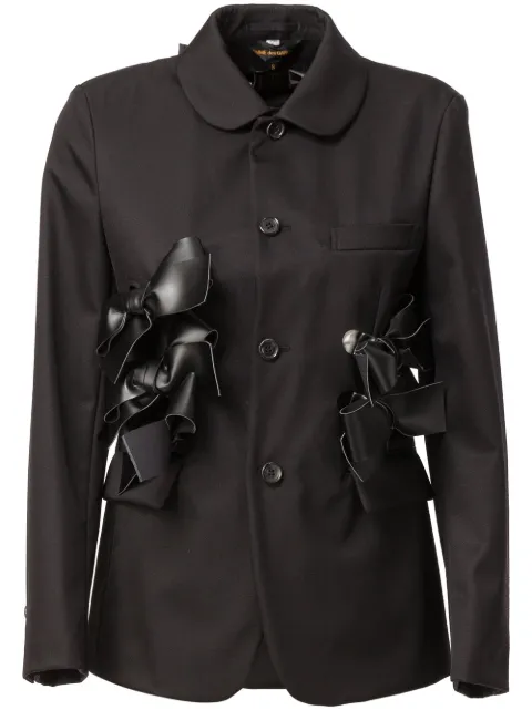 Comme Des Garçons bow appliqué round collar blazer