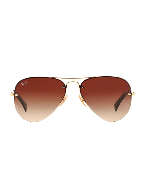 Ray-Ban two-tone Aviator Frame Sunglasses Brown FARFETCH IN