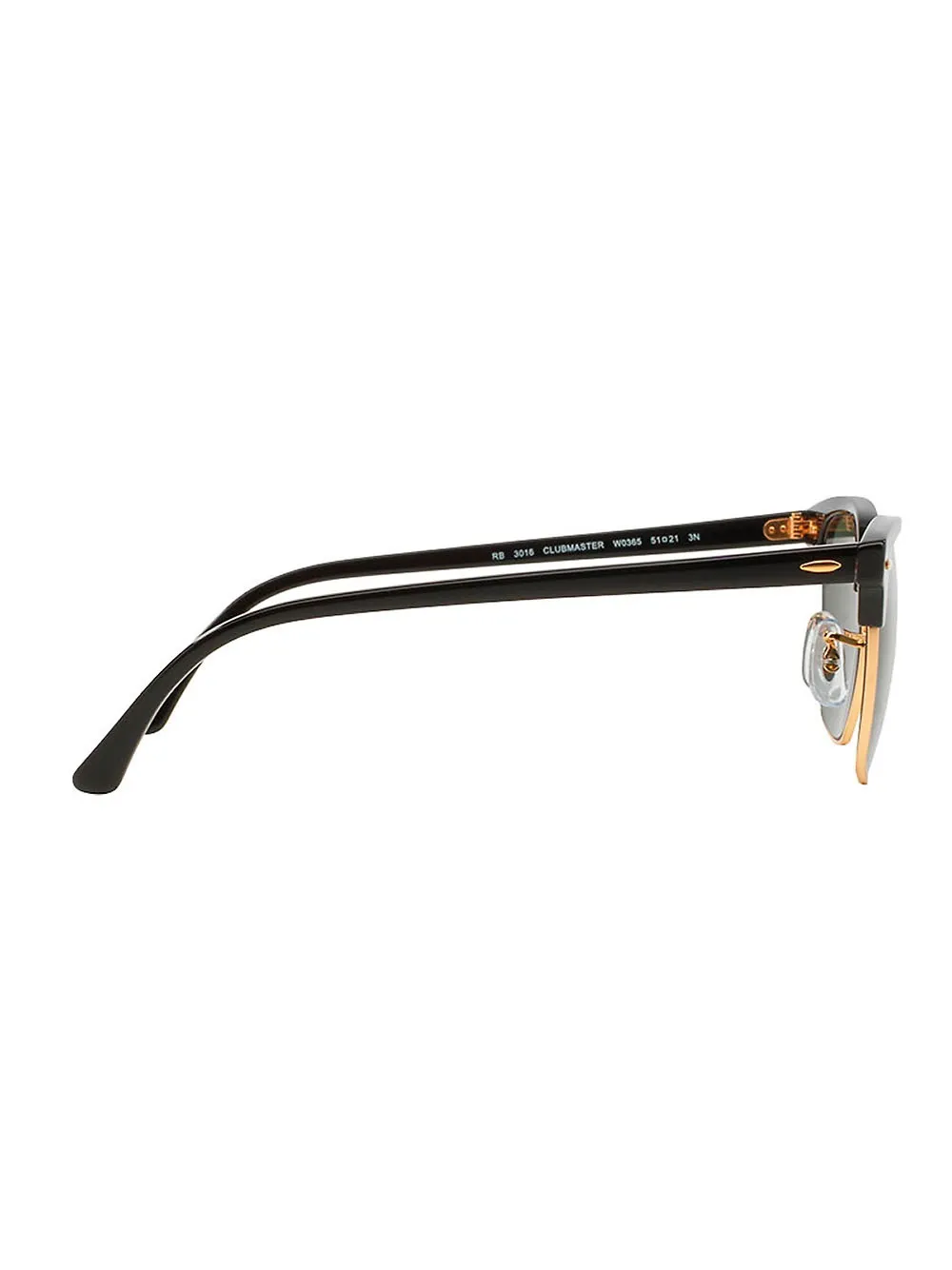 Ray-Ban Clubmaster Classic zonnebril met vierkant montuur - Zwart
