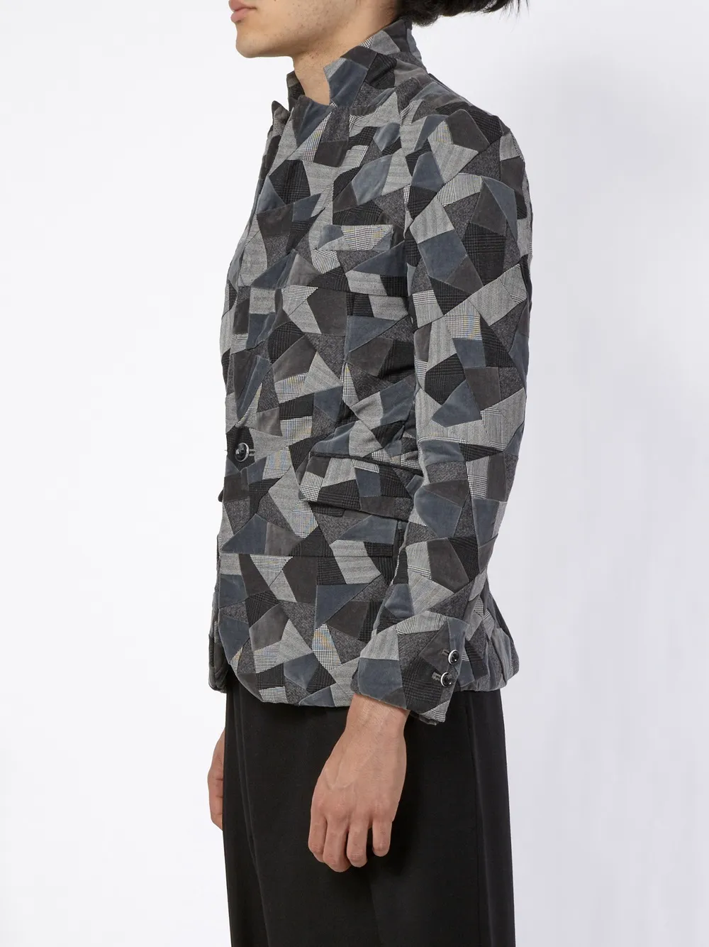 Anrealage Patchwork Blazer In Gray