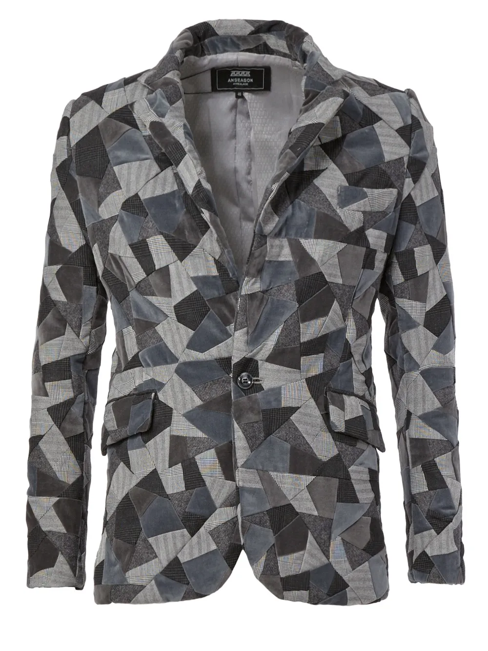 Anrealage patchwork blazer | Grey | Image 1