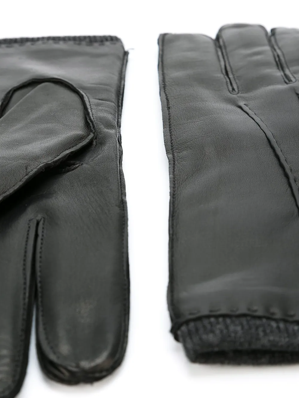 Orciani leather gloves - Zwart