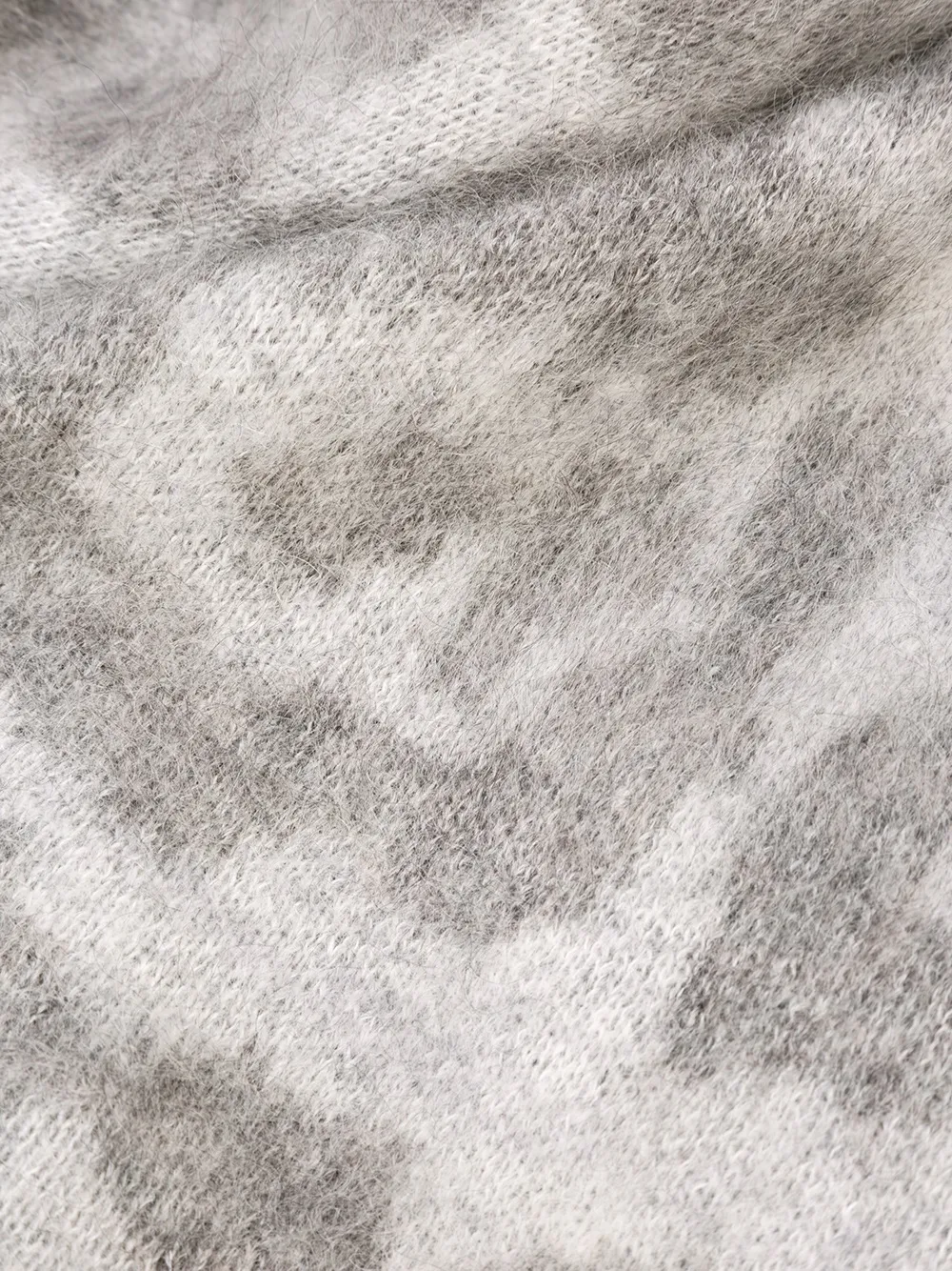 Stella McCartney leopard intarsia scarf Grijs
