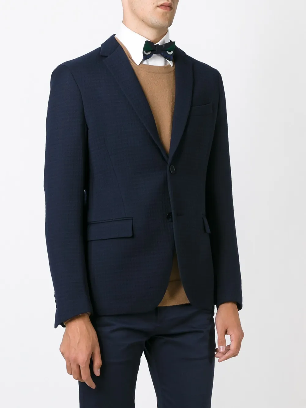 Fendi Patterned Blazer In Blue