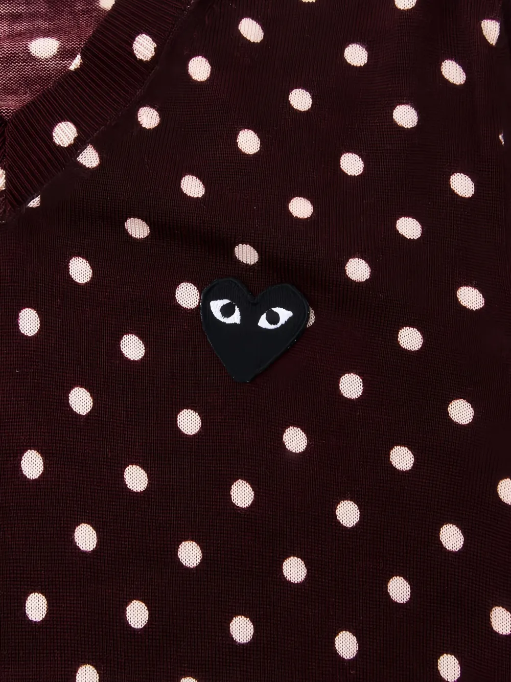 Comme Des Garçons Play polka dot V-neck sweater | Abbigliamento | Image 4