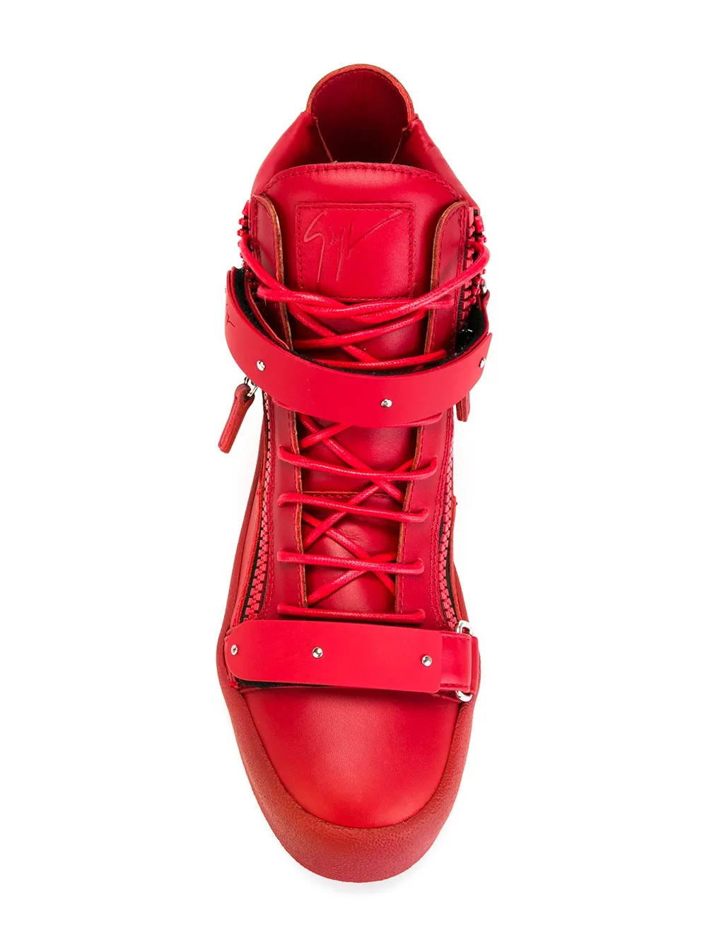 Giuseppe Zanotti zip detail hi-top sneakers Rood
