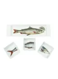 Fornasetti fish serving set - White