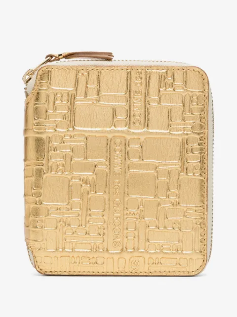 Comme Des Garçons Wallet logo-embossed zip wallet