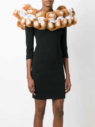 Moschino Teddy Bear Collar Dress Farfetch Moschino Teddy Bear Collar Dress