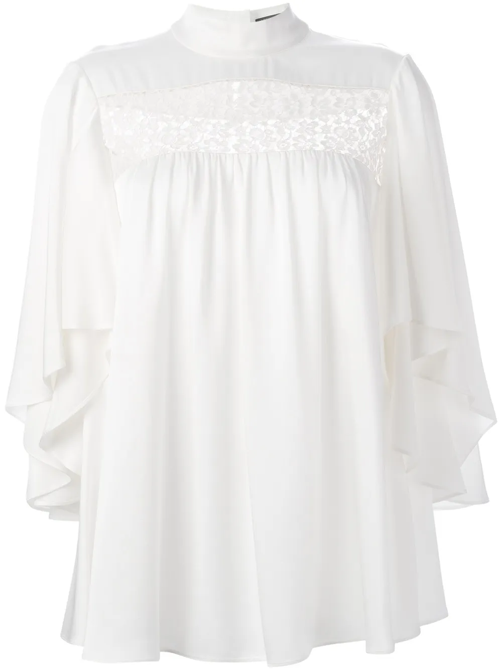 Alexander McQueen lace panel blouse - White
