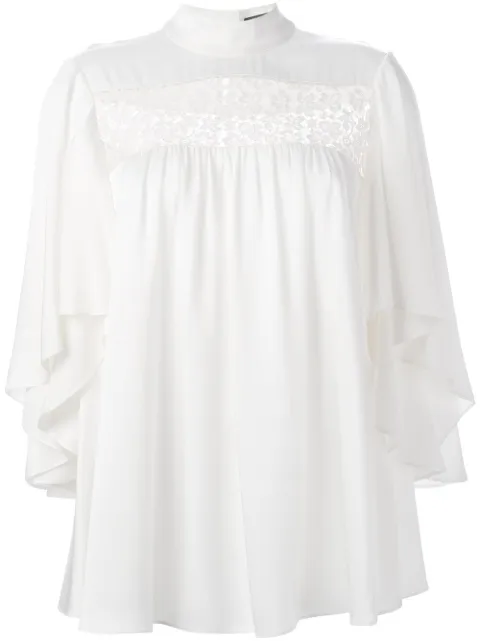 Alexander McQueen lace panel blouse