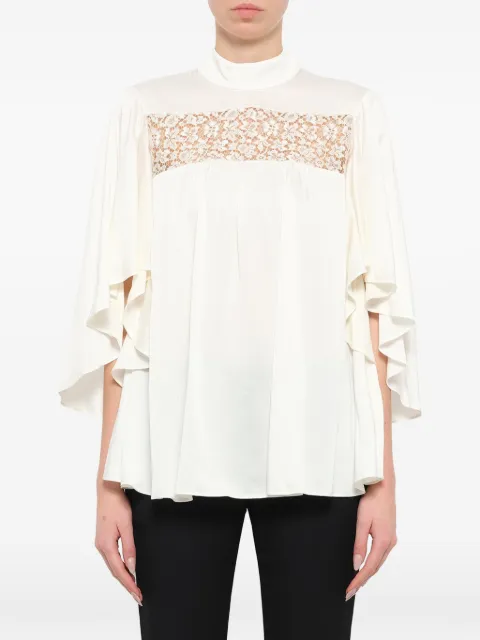 Alexander McQueen lace-panel blouse