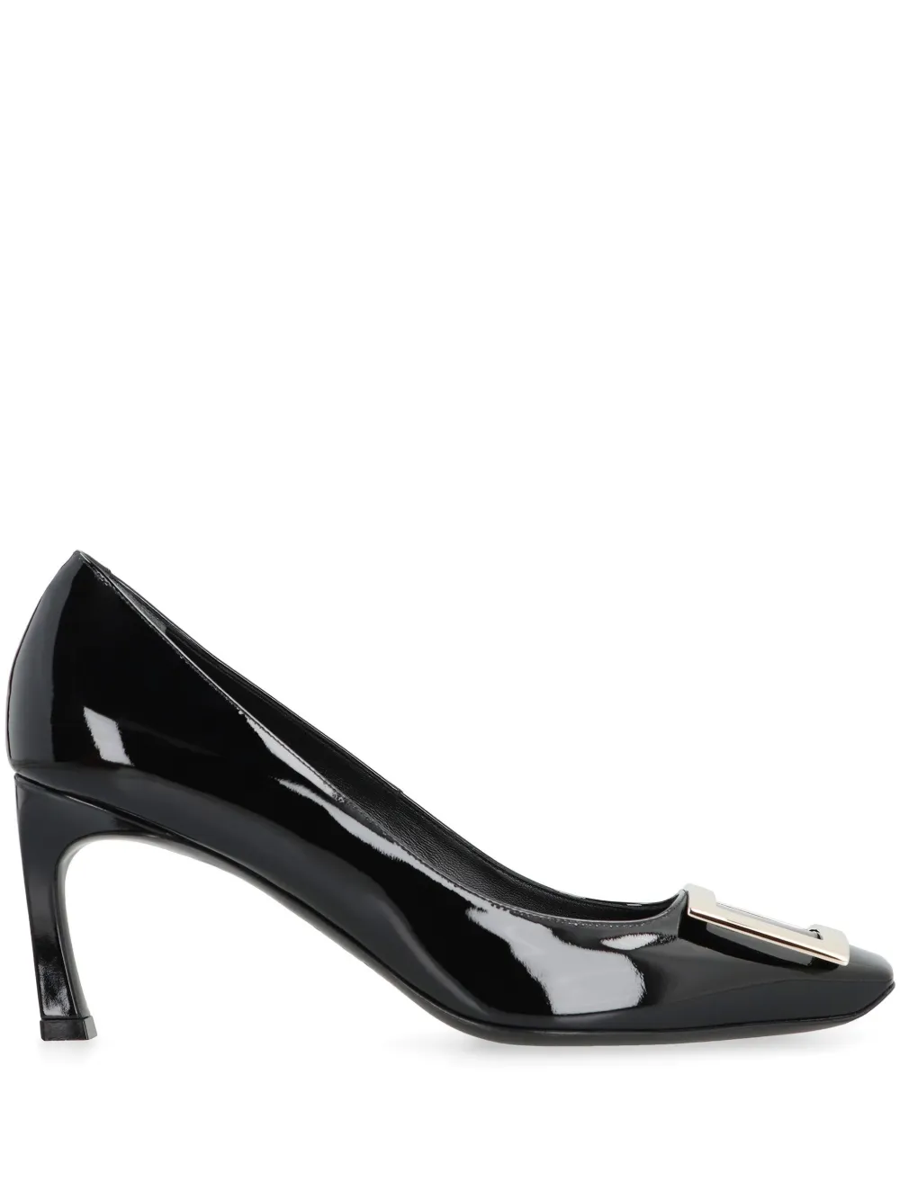 Roger Vivier 75mm engraved-logo pumps | Black | Image 1