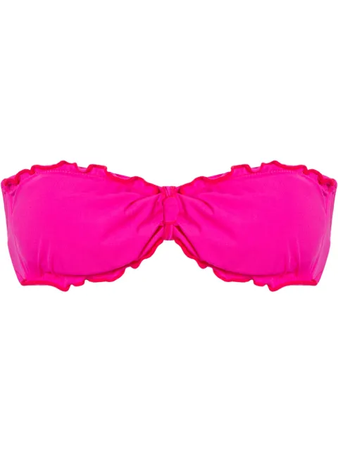 Amir Slama ruffled trim bandeau bikini top