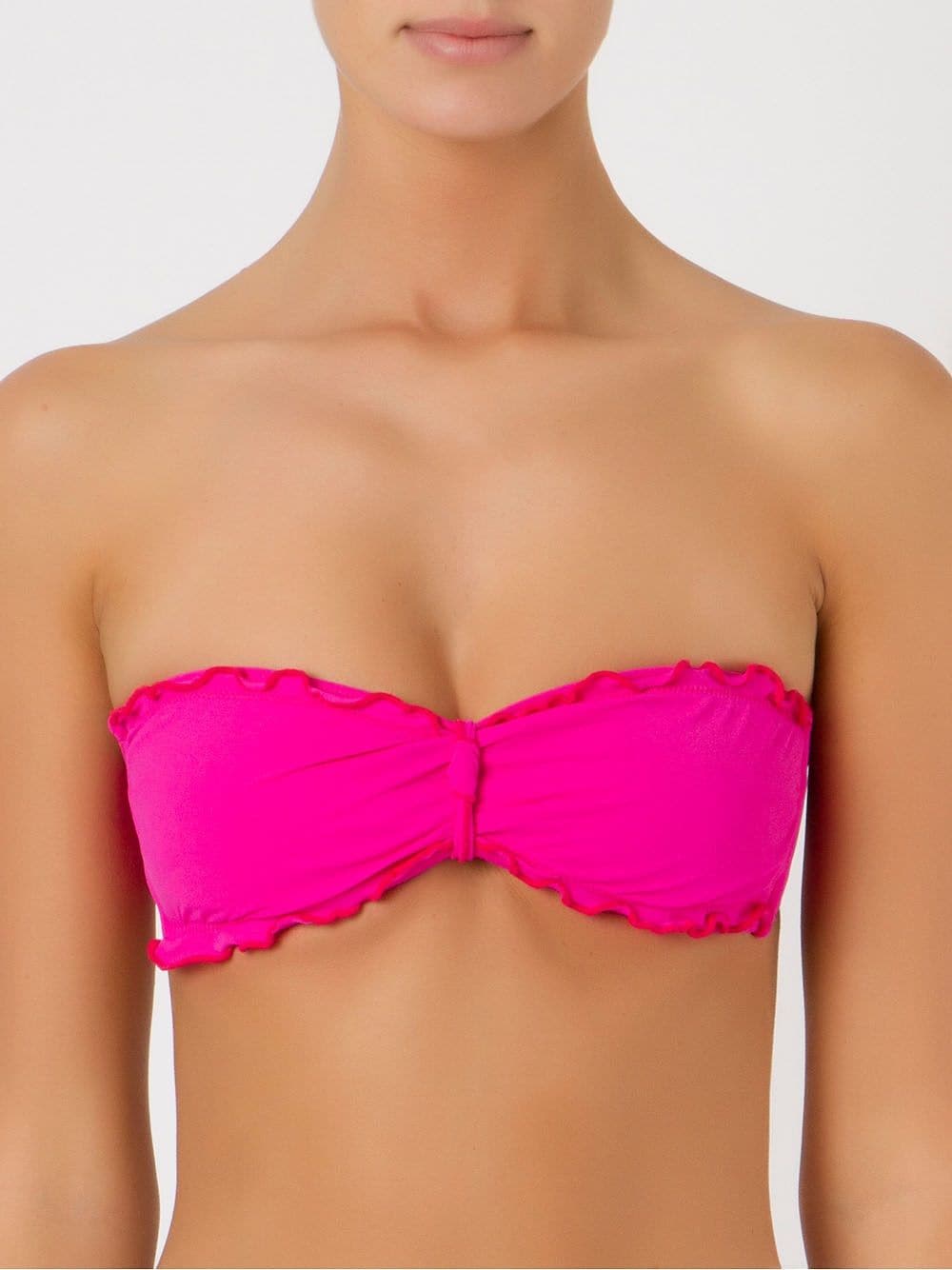 Amir Slama bandeau-bikinitop met ruches - Roze