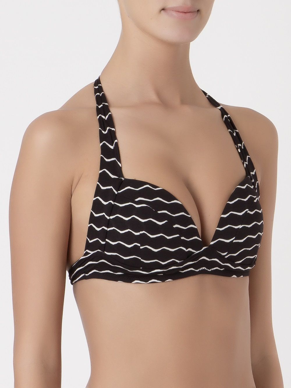 фото Amir slama striped bikini top