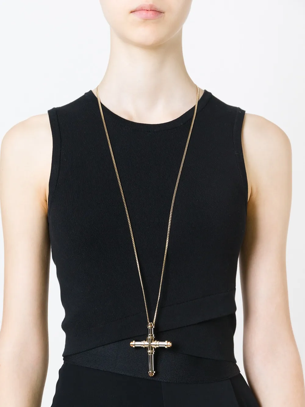 Givenchy chunky cross pendant necklace - Metallic