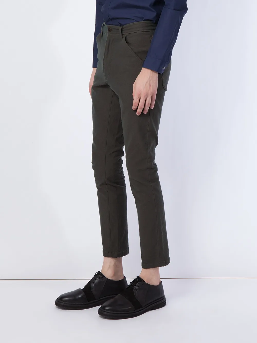  08sircus Schmale Cropped Hose   Grün 