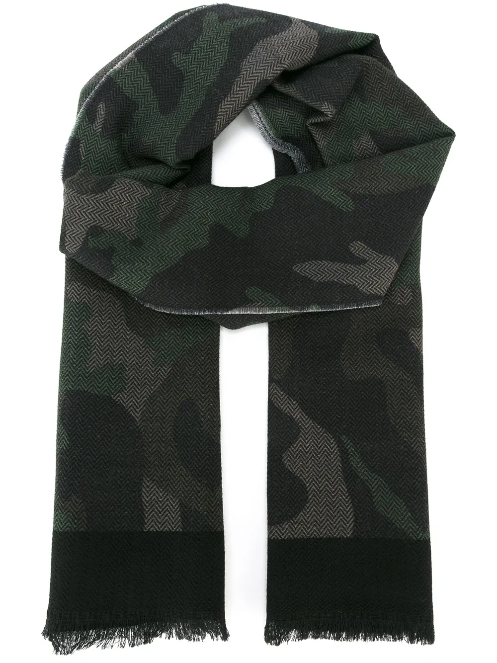 Valentino Garavani camouflage scarf Groen