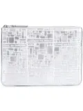 Comme Des Garçons Wallet embossed logo purse - Silver