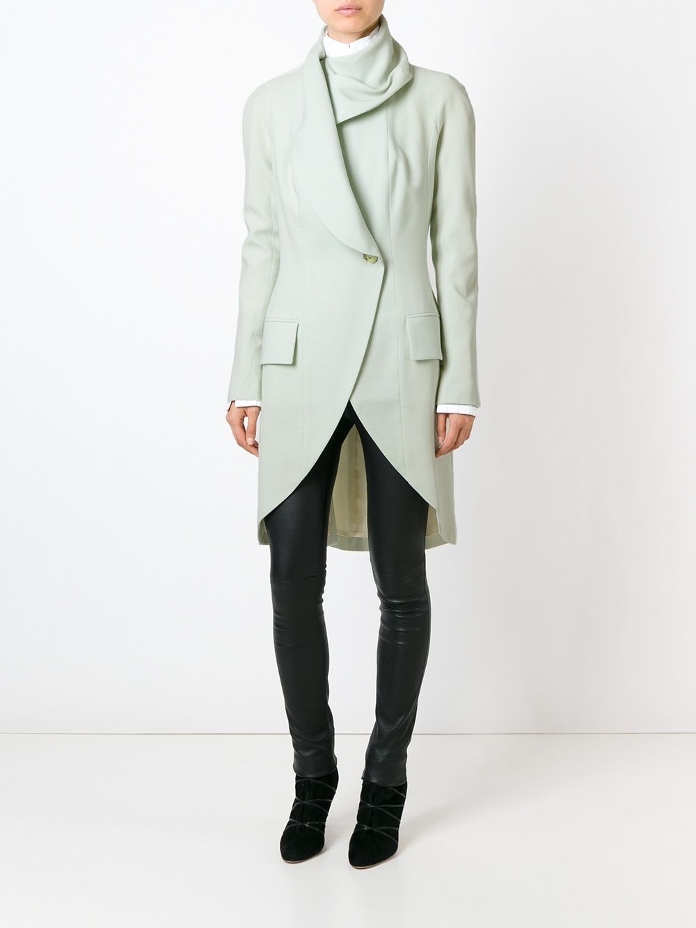 John Galliano Vintage Single Button Fold Over Coat Farfetch