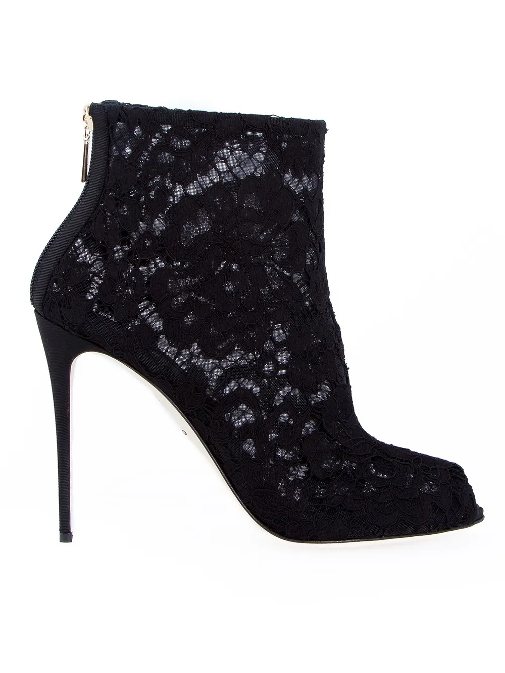 Dolce & Gabbana floral lace boooties Black