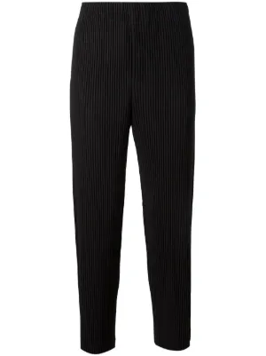 Homme Plissé Issey Miyake Pleated straight-leg Trousers | Black