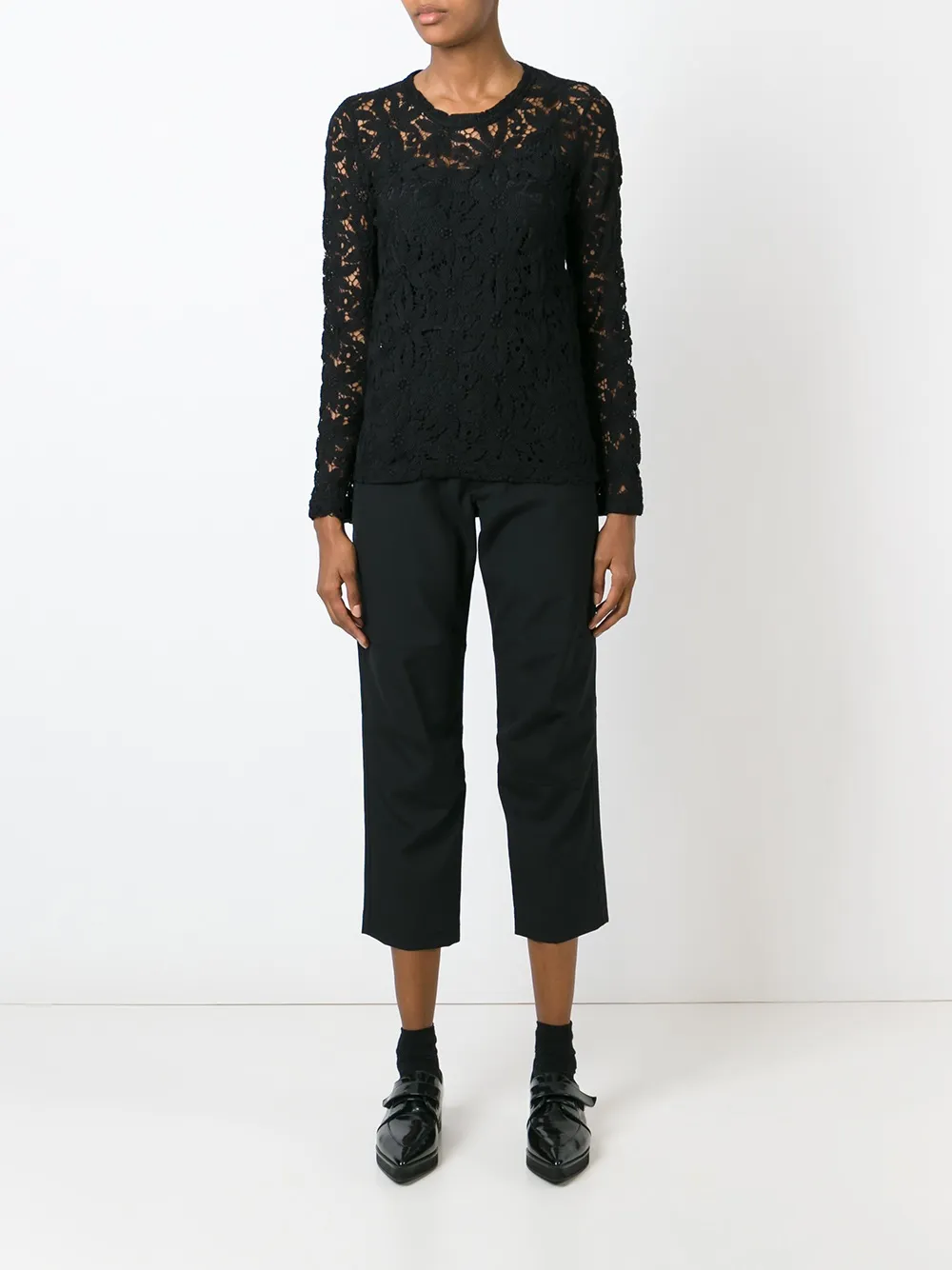 Comme Des Garçons cropped trousers - Zwart