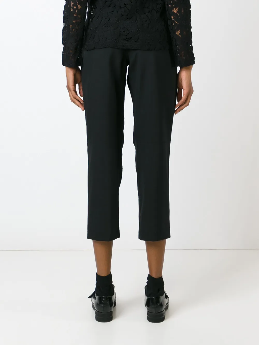 Comme Des Garçons Cropped Trousers In Black