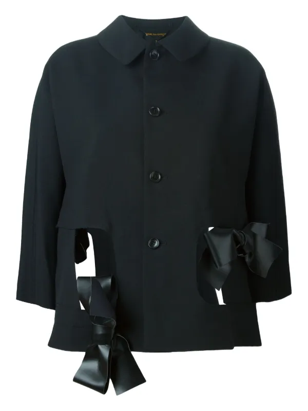 Comme Des Garçons リボンディテール ジャケット | ブラック | FARFETCH JP